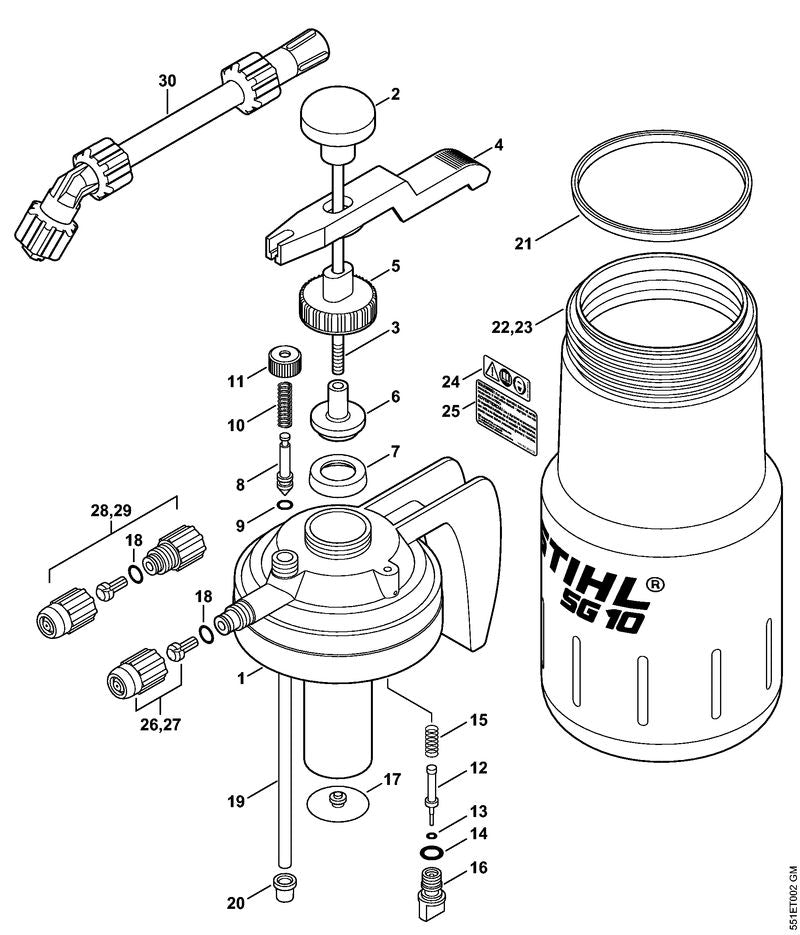 STIHL 42470071004 - Set of gaskets pump