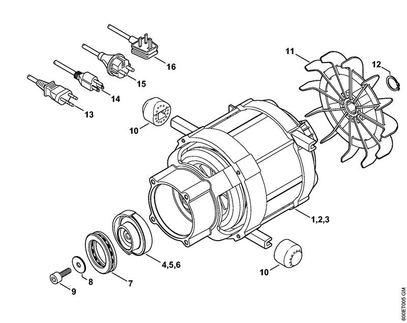 STIHL 47756000202 - Electric motor 230 V/50 Hz