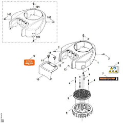 STIHL 00040800903 - Air guide shroud