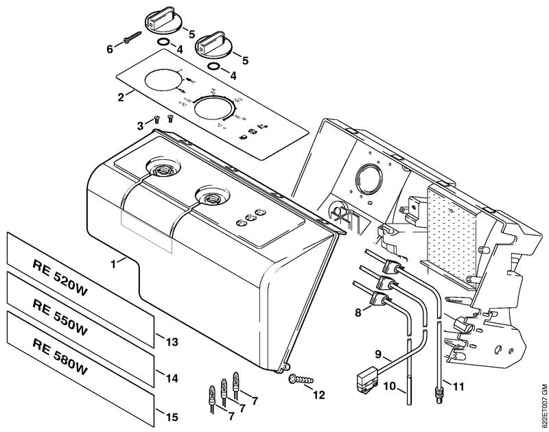 STIHL 47359674400 - Sticker for control panel