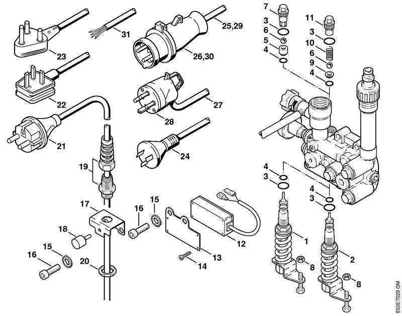 STIHL 47314402000 - Connecting cable N