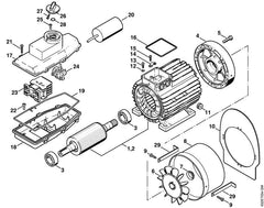 STIHL 47316000202 - Electric motor 400/415 V/50 Hz