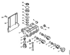 STIHL 47320071050 - Set of seals for pistons