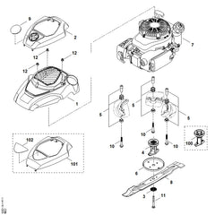 STIHL 00000820427 - Cover, upper section