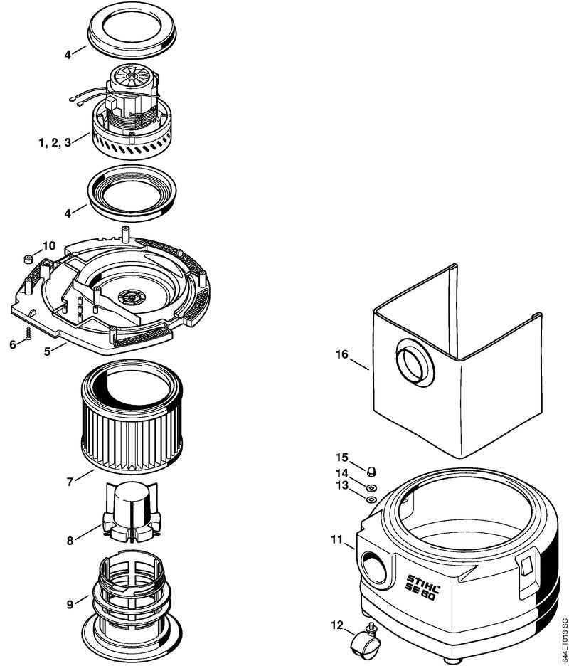 STIHL 47306000200 - Electric motor 230 V/50 Hz