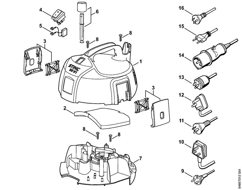 STIHL 47587002100 - Machine cover SE 61