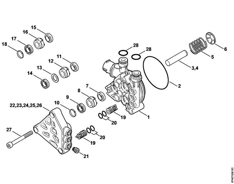 STIHL 47440071050 - Set of seals for pistons