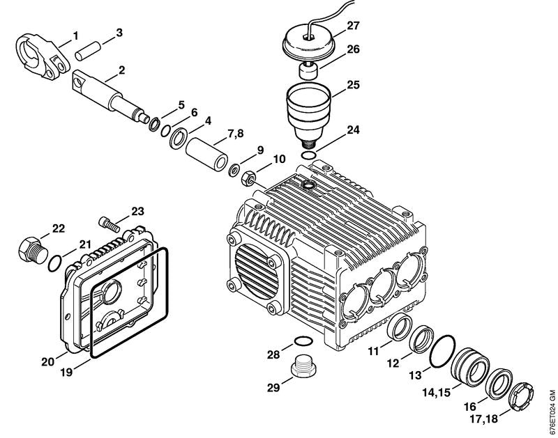 STIHL 47520071050 - Set of seals for pistons Ø 18 mm