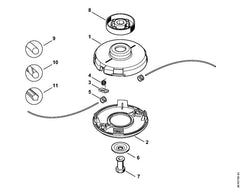 STIHL 40067136801 - Collar nut M8