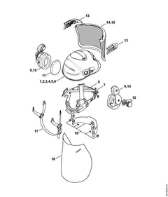 STIHL 00008840246 - Hinge system (right and left)