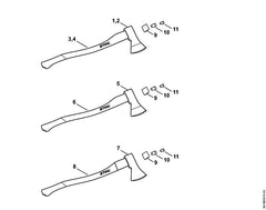 STIHL 00008812144 - Hickory handle, 70 cm