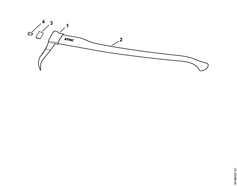 STIHL 00008812130 - Ash handle, 110 cm