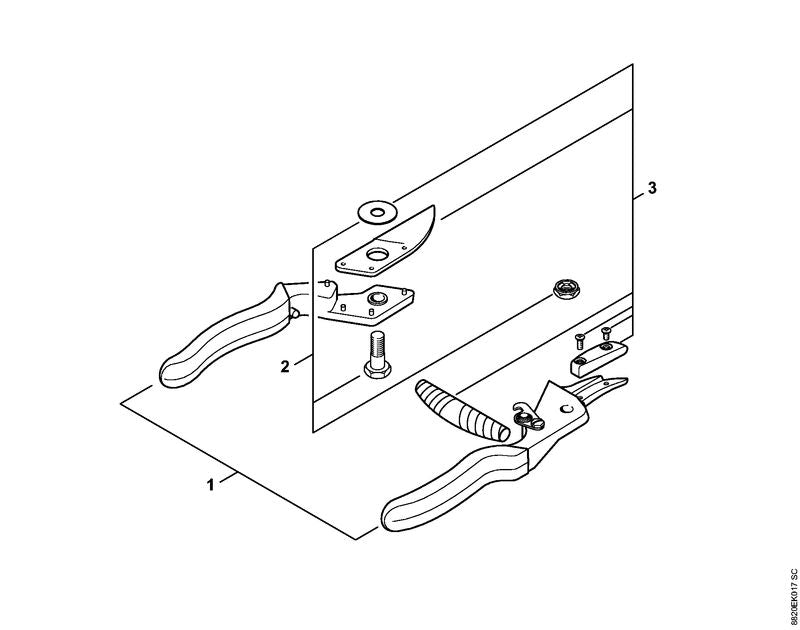 STIHL 00008819913 - Blade with spring and screws