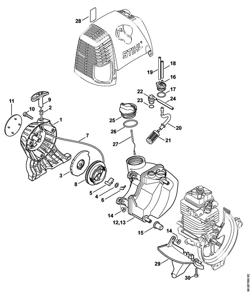 STIHL 43139671504 - Model plate BT 130