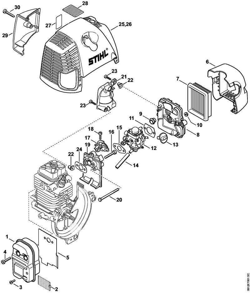STIHL 43130800900 - Air guide shroud