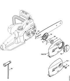 STIHL 12096401705 - Chain sprocket cover MSE 210 C