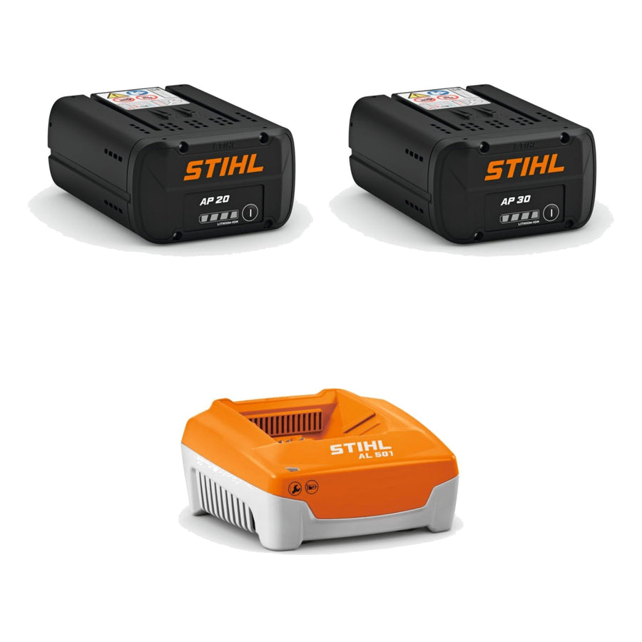 STIHL batterie AP 20 + batterie AP 30 + chargeur rapide AL 501 | Pack duo AP