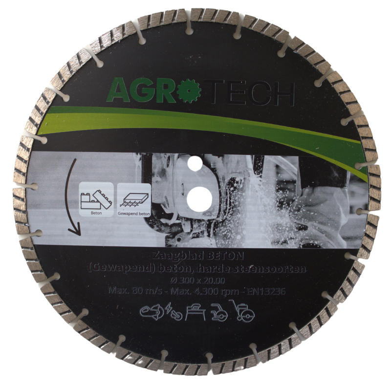 AgroTech Disque diamant segmenté BASIC Béton - 300 mm