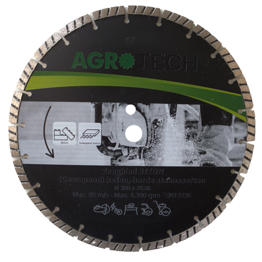 AgroTech Disque diamant segmenté BASIC Béton - 300 mm