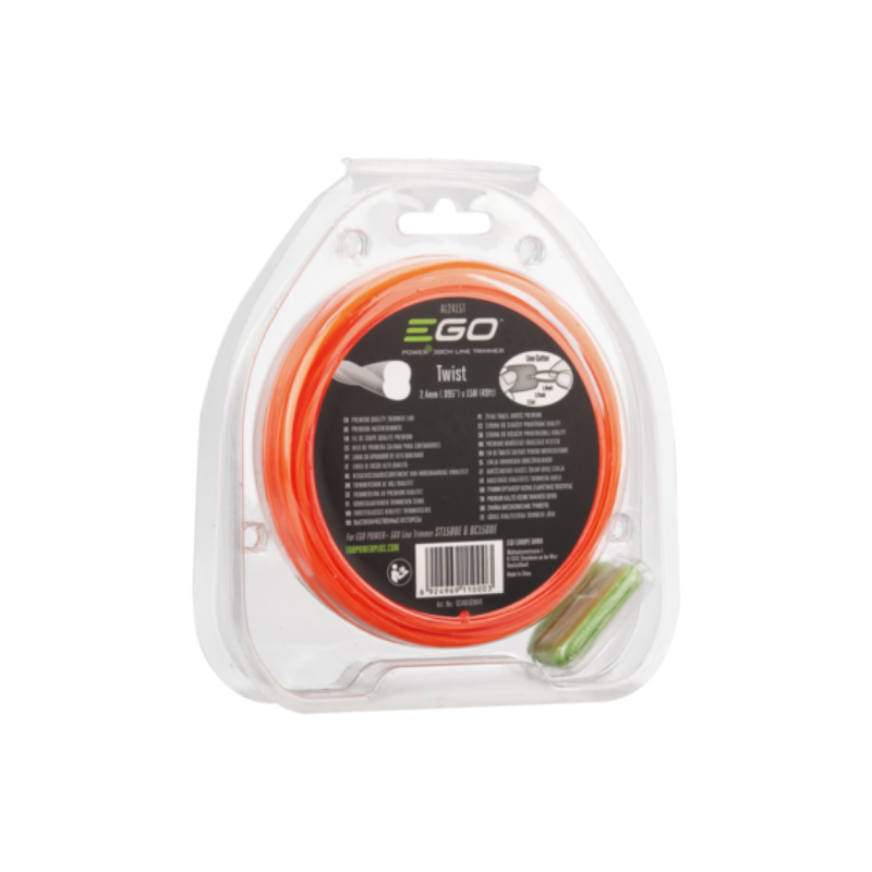 EGO AL2415T Fil de coupe 2,4 mm Silencieux & Torsadé - 15 mètres