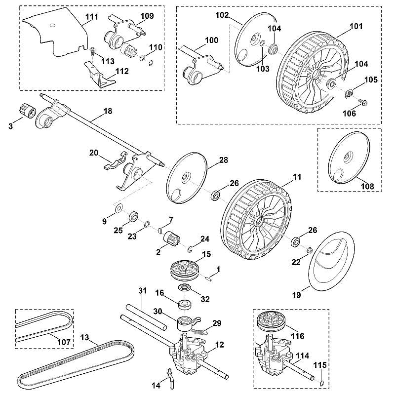 Ressort de traction STIHL (réf. 6360-643-3800)