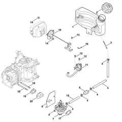 STIHL 00021802601 - Choke control