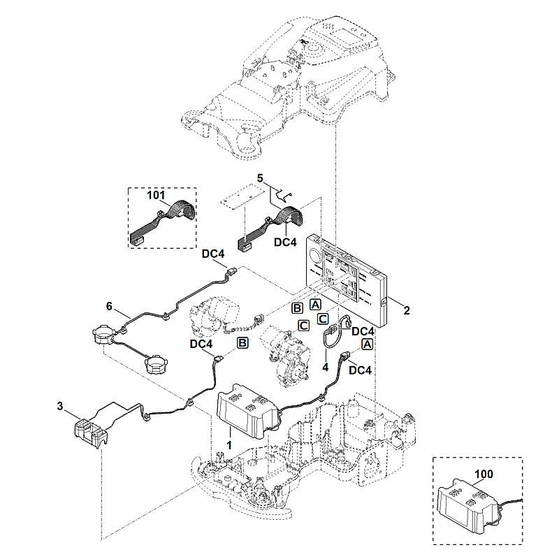STIHL Kit de réparation câble plat + capteur de choc (OEM 6301-007-1800)