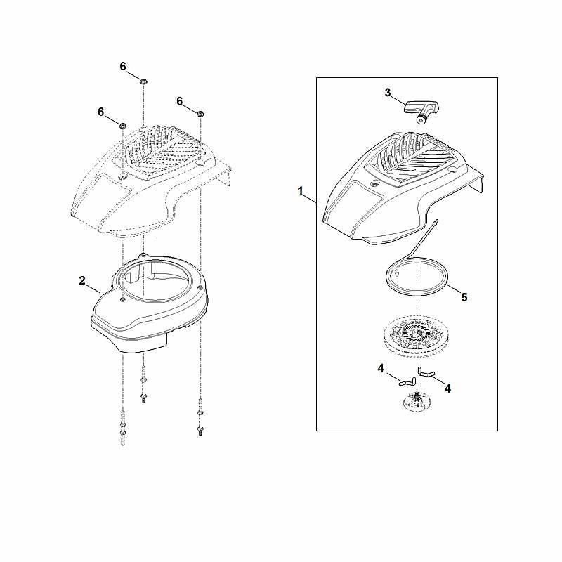 STIHL 00000800406 - Cover (starting system)