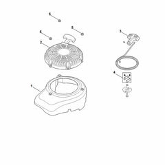 STIHL 00021958205 - Handle with starter rope