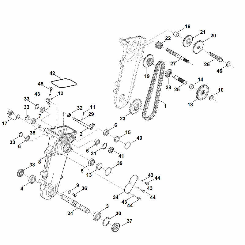 STIHL 00040071602 - Set of gaskets (Gear box)