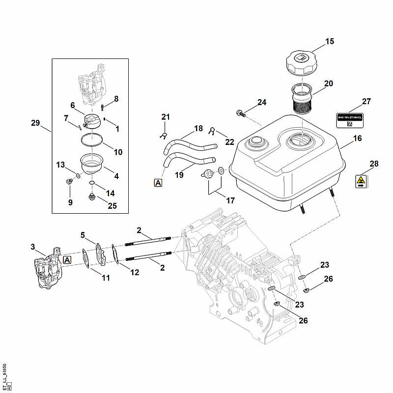 STIHL 00040071804 - Repair kit (tank)