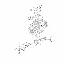 STIHL 00040071007 - Piston ring set