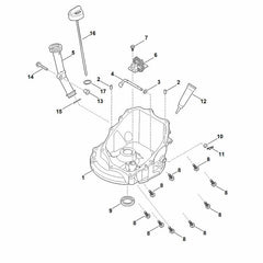 STIHL 00040204505 - Filler neck incl. dipstick