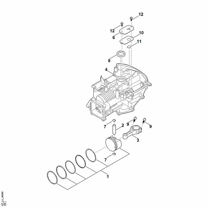 STIHL 00040202111 - Crankcase