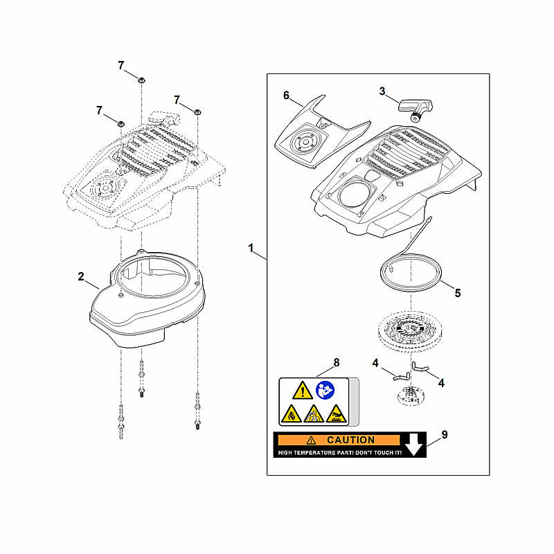 STIHL 00000800402 - Cover (starting system)