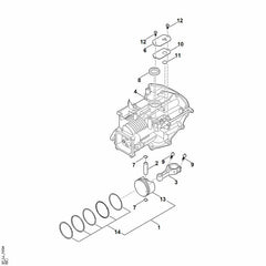 STIHL 00040071033 - Piston ring set