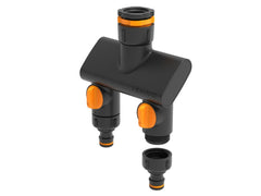 FISKARS Raccord de robinet répartiteur d’eau 2 voies On/Off