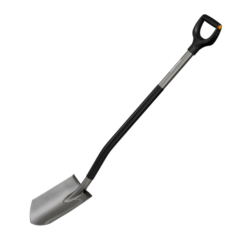 Fiskars Bêche de jardin Ergonomic à pointe - avec manche de 95 cm