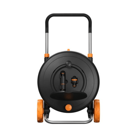 Fiskars Dévidoir d'arrosage M avec roues, tuyau 20 m inclus