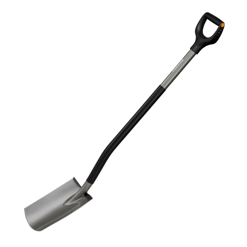 Bêche de jardin FISKARS Ergonomic ronde - manche 125 cm