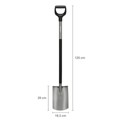 Bêche de jardin FISKARS Ergonomic ronde - manche 125 cm