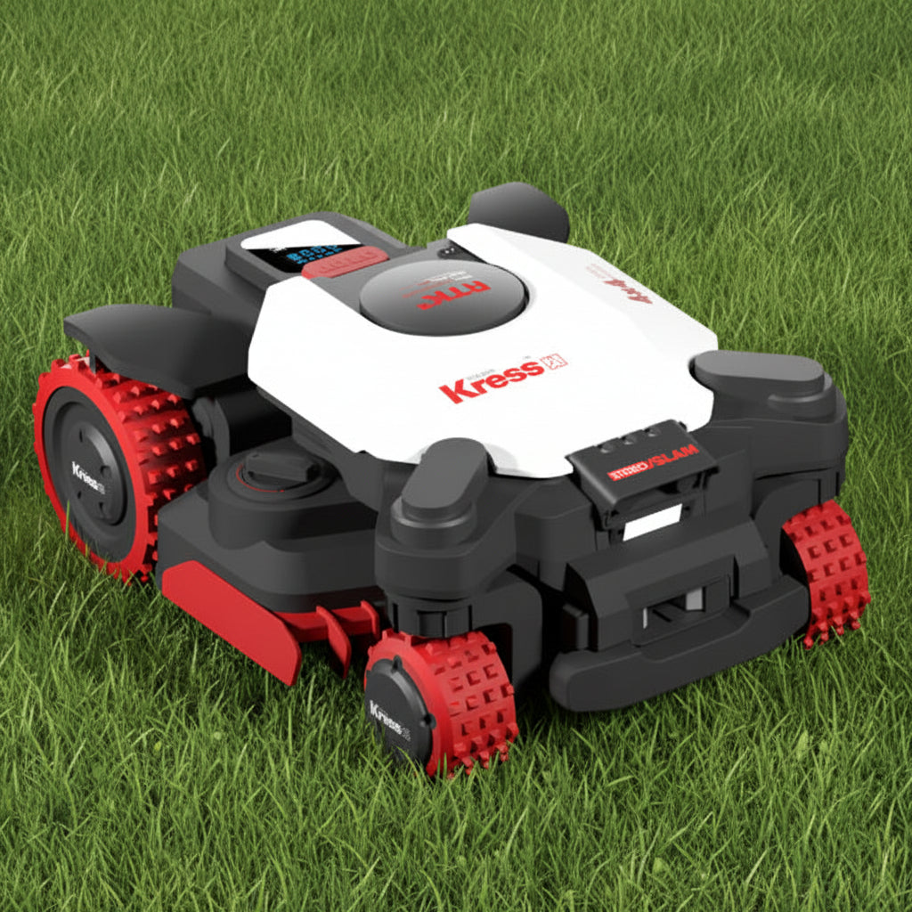 Kress KR281E EyePilot 4×4 RTKⁿ Robot tondeuse avec 4G - Sans fil & ZeroTrim - 1500 m²