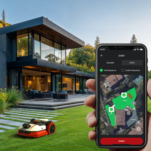 Kress KR250ES Robot tondeuse EyePilot RTK avec 4G - Sans fil & Vision IA - 500 m²