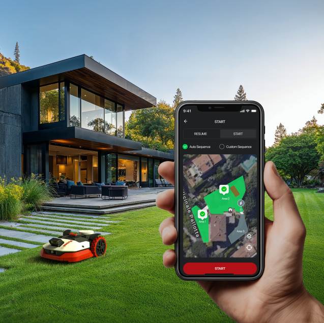 Kress KR273E EyePilot RTK Robot tondeuse avec 4G - Sans fil & ZeroTrim - 3000 m²