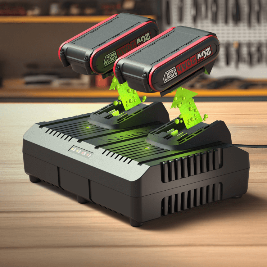 Kress KAC04 Chargeur double 20 V 4 A