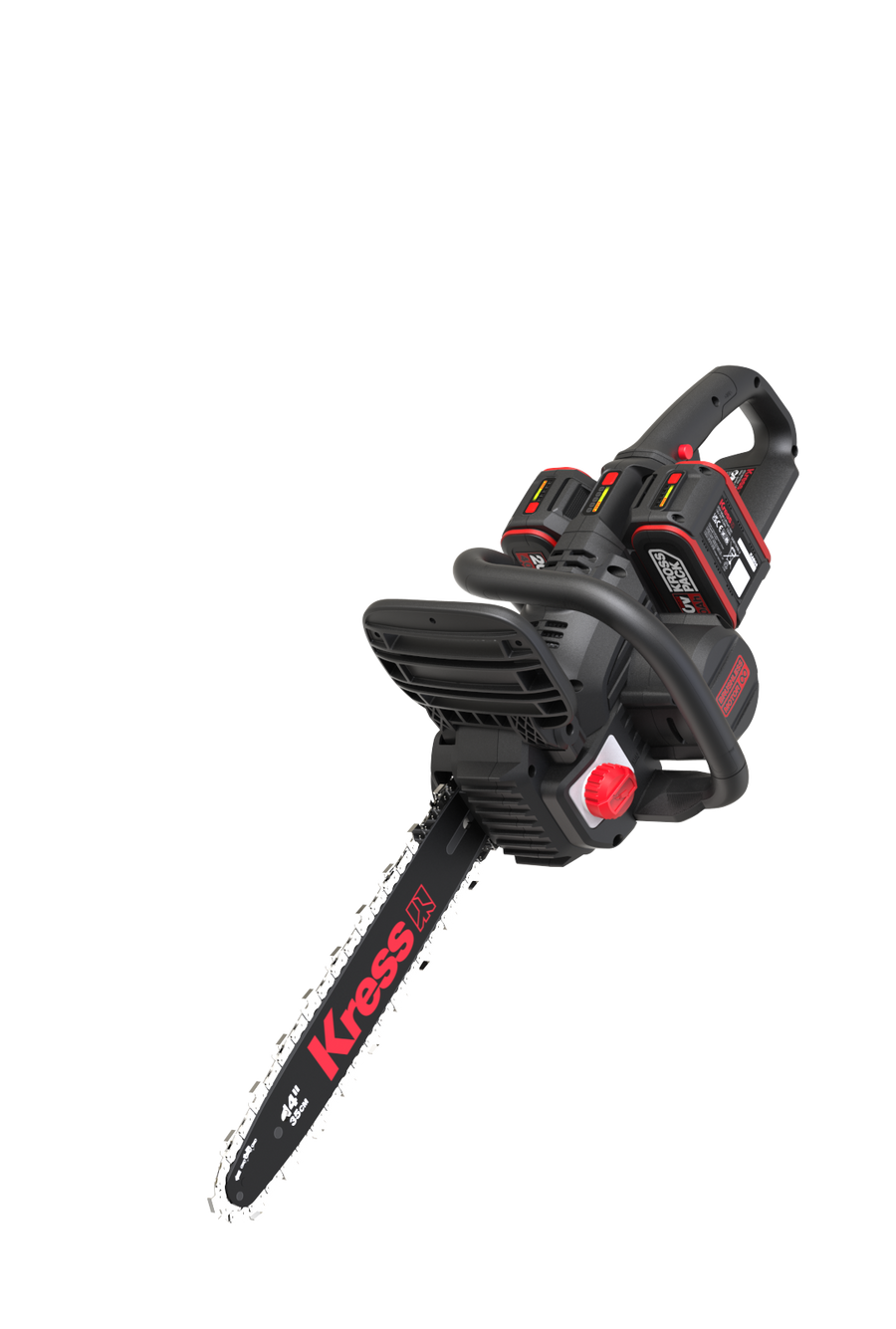 Kress KG346.9 Tronçonneuse sans fil 40 V 35 cm - Kit avec 2 batteries et chargeur