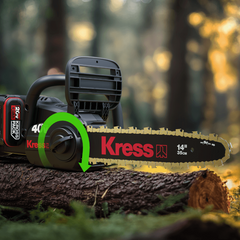 Kress KG347E.9 Tronçonneuse sans fil 40 V 40 cm - Kit avec 2 batteries et chargeur