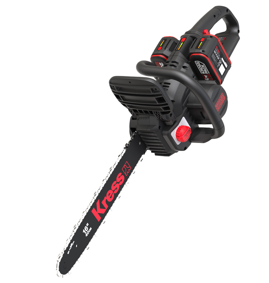 Kress KG347E.9 Tronçonneuse sans fil 40 V 40 cm - Kit avec 2 batteries et chargeur
