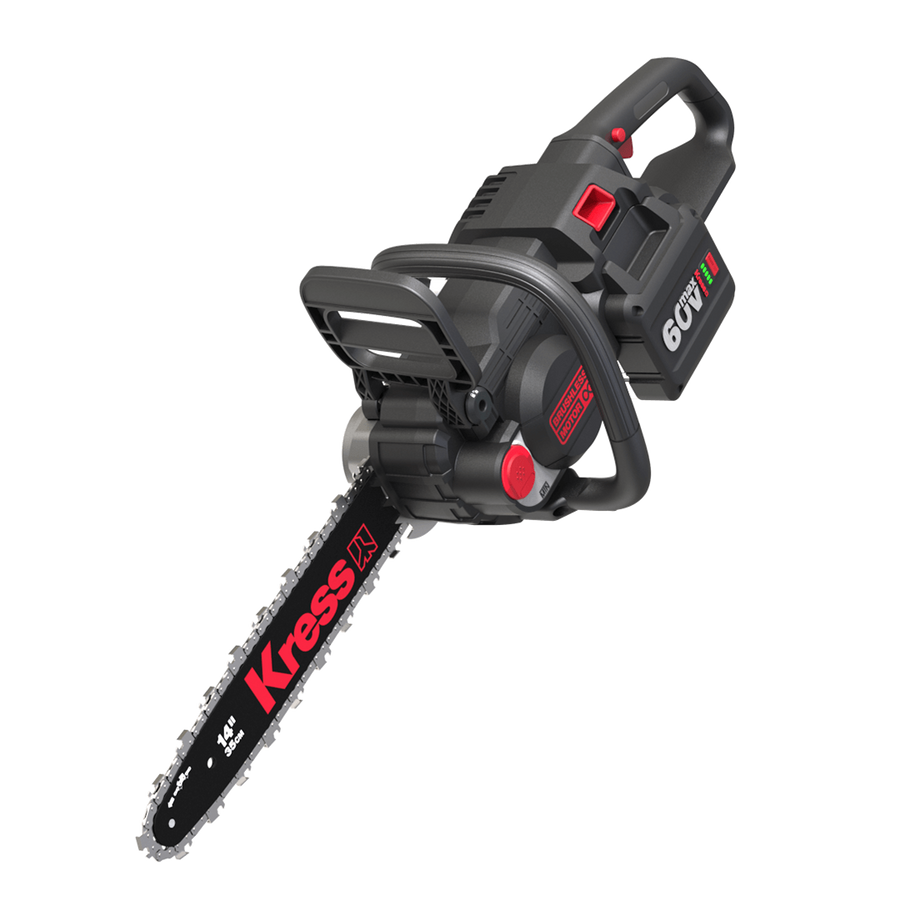 Kress KG367E.9 Tronçonneuse sans fil 60 V 35 cm - Kit avec batterie et chargeur