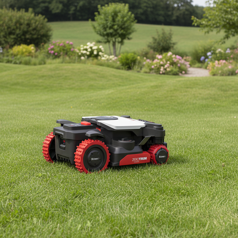Kress KR283E EyePilot 4×4 RTK Tondeuse robot avec 4G - Sans fil & ZeroTrim - 3000 m²
